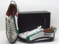 dsquared hommes 2019U chaussures discount sept cuir vert coffee